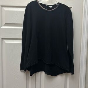 Women's Black Long Sleeve Top, Wilt